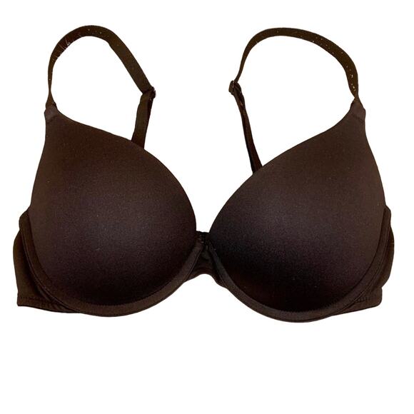 PINK by Victoria’s Secret Black Wear Everywhere Push-up Bra, Size 34C - Picture 1 of 9
